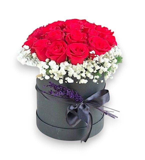 Siyah Kutuda 21 Adet Gül