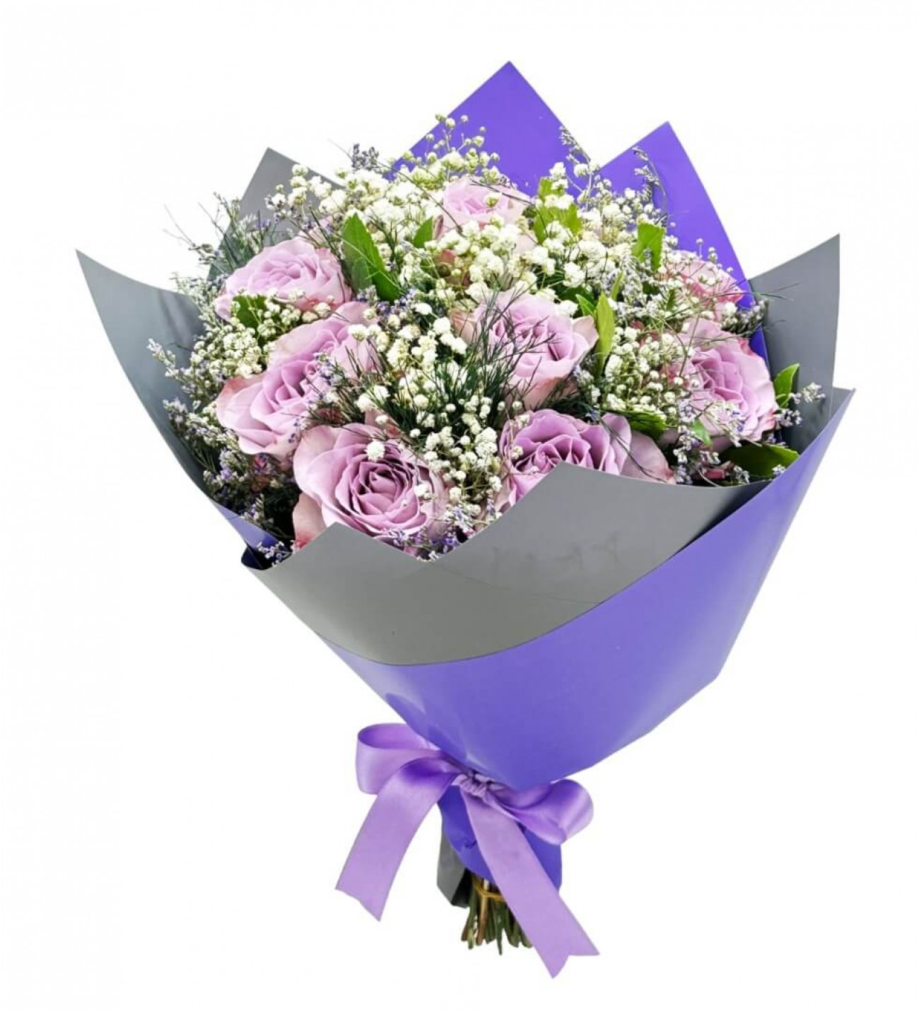 Lila Gül Buketi 10 Adet