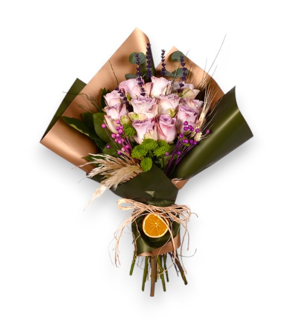 13 Adet Lila Gül Tasarımı